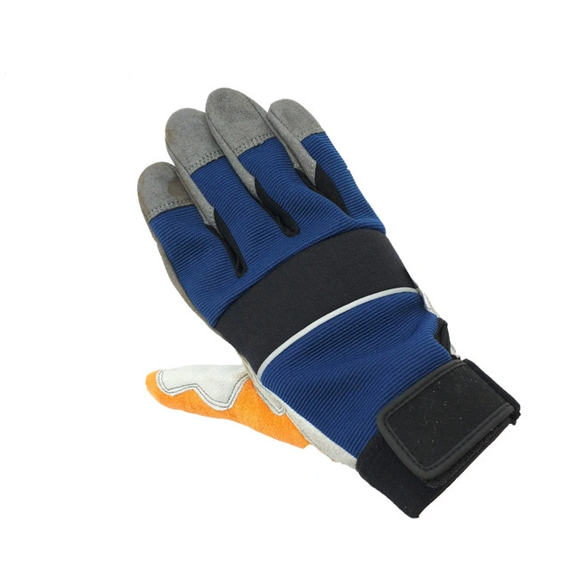 Leather Mechanic Safety Gloves Hand Working Gloves
