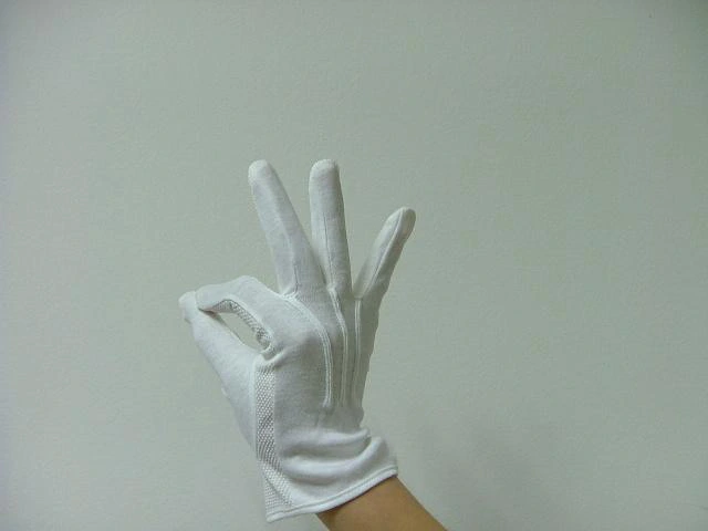 White Cotton Gloves Waiter Labor Gloves Safety Parade Gloves (JMC-201B)