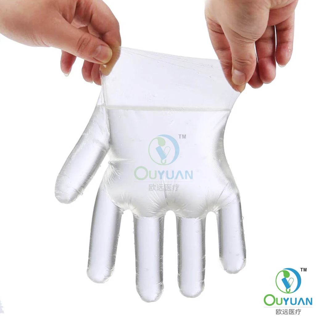 Disposable PE Gloves Transparent Plastic Lobster Eating Gloves