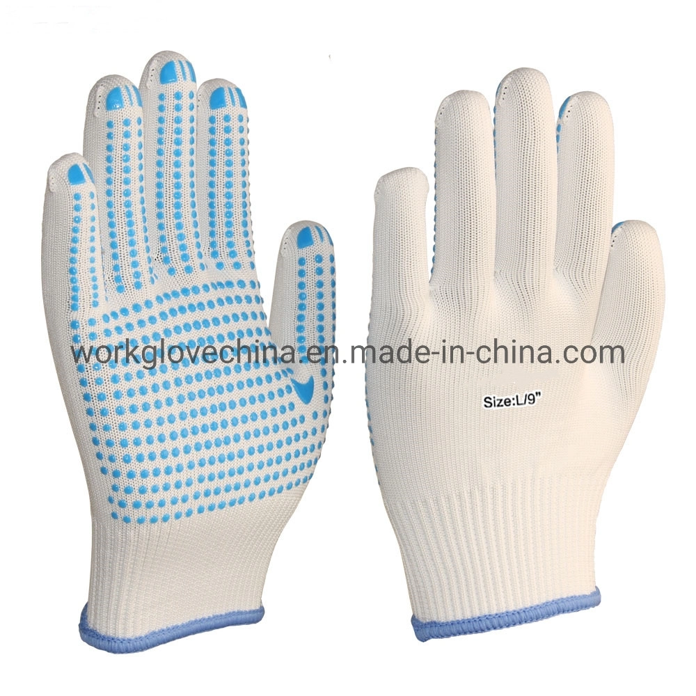 Popular Sell Safety Gloves PVC Dots Work Glove Blue Cotton Gloves Bulk Working Glove
