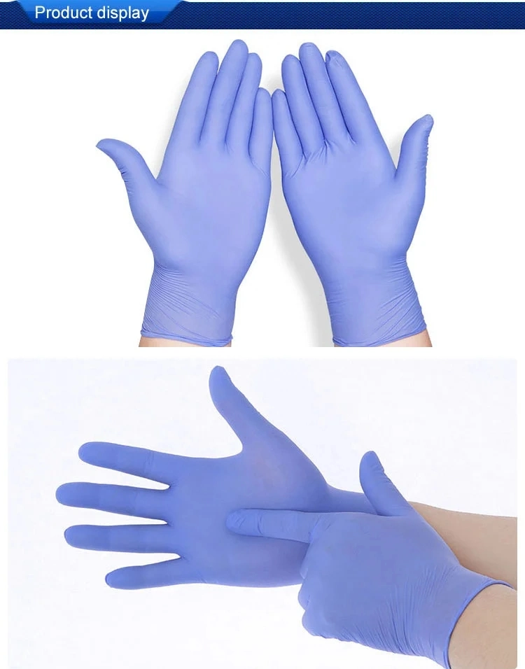 9 Inch Natural Rubber Powder Free Disposable Examination Latex Gloves Nitrile Gloves