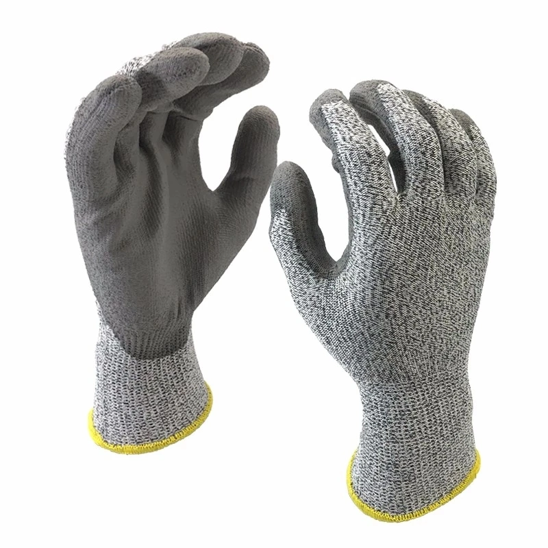 Hand Protection Cut-Resistant Gloves with PU Coated Work Gloves