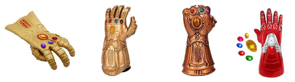 Toys Gift Christmas PVC LED Cosplay Infinity Gauntlet Gloves for Kids