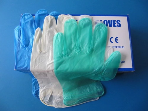 Clear Vinyl Gloves-4 Mil, Latex Free, Powder Free, Disposable, Non-Sterile, Large