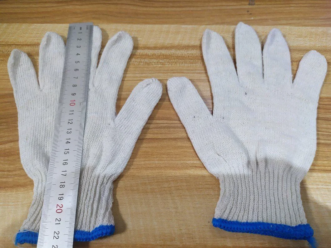 OEM Knitted Cotton Gardening Glove Work Protection Gloves 30g/45g/50g White Cotton Gloves