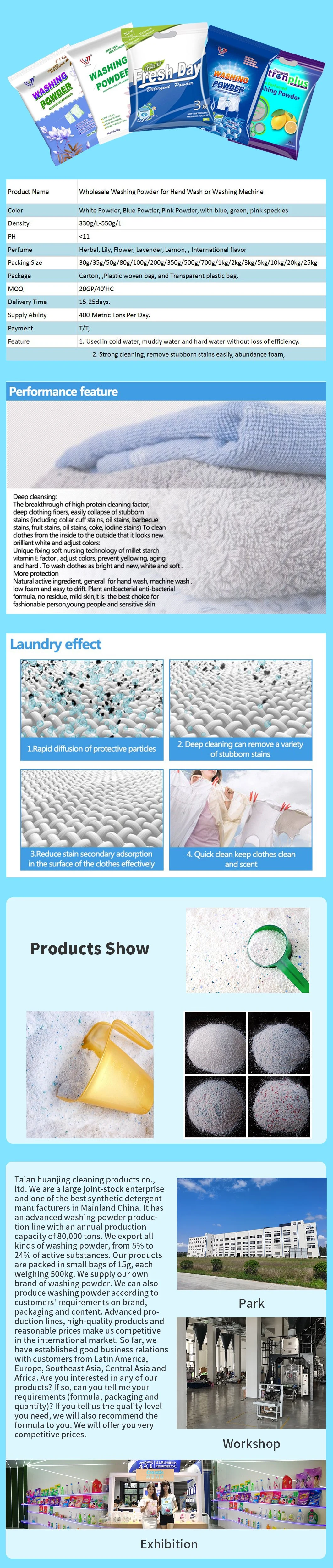 China Much Foam with Fragrance Washing Powder Detergent Powder Laundry Powder/OEM/ODM