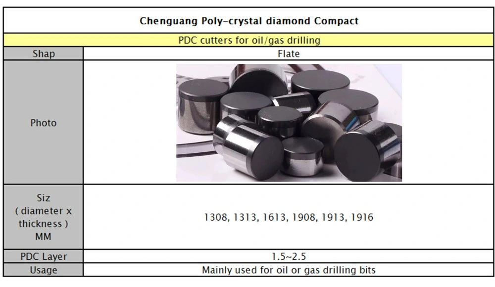 Polycrystalline Diamond Compacts PDC Inserts PDC Cutters