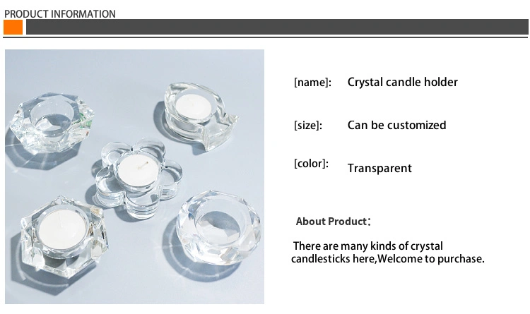 Fashion Diamond Crystal Glass Candle Holder Crystal Scented Candle Candlestick