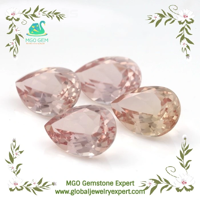 MGO Gem 10X7mm Premium Pink/Cushion Oval Lab Grown Synthetic Morganite Stone