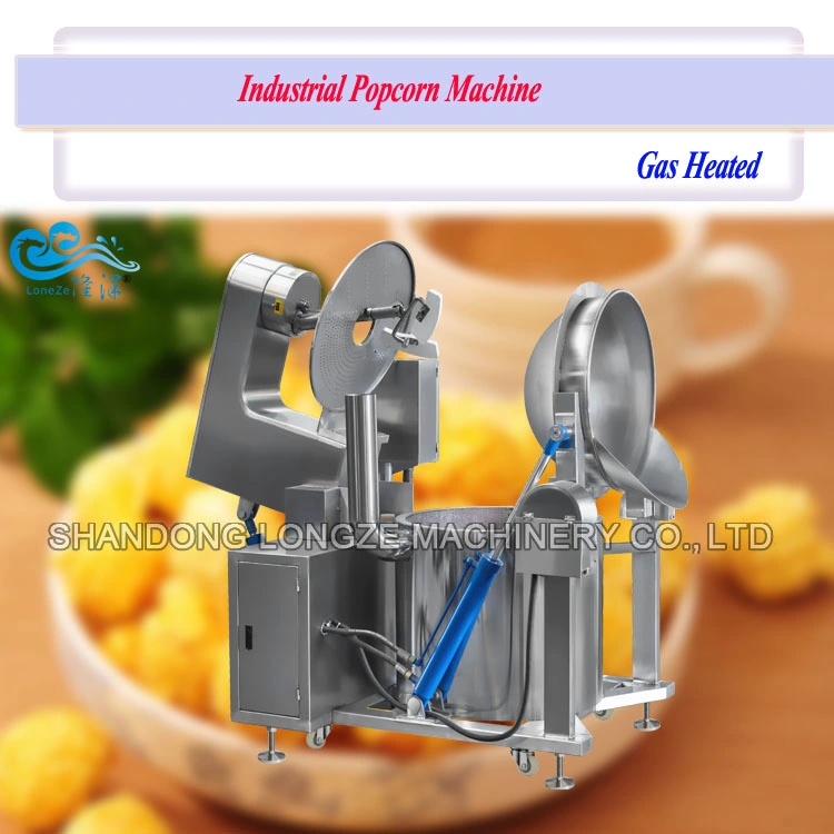 Automatic Industrial China Price Gas Heated Popcorn Maker Machine Price Approved by Ce Certificate