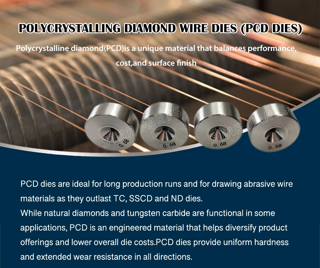 Polycrystalline Diamond PCD Wire Drawing Dies PCD Dies for Copper Wire