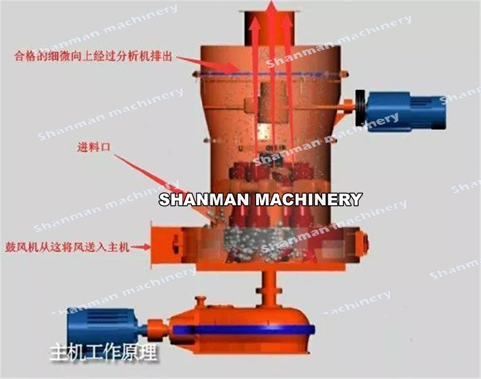 Fine Powder CaCO3 Grinding Processing Grinding Raymond Mill