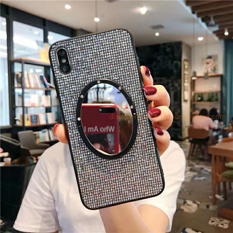 China Supplier Diamonds Phone Case with Mirror Case for iPhone 6/7/8plus Xs Max