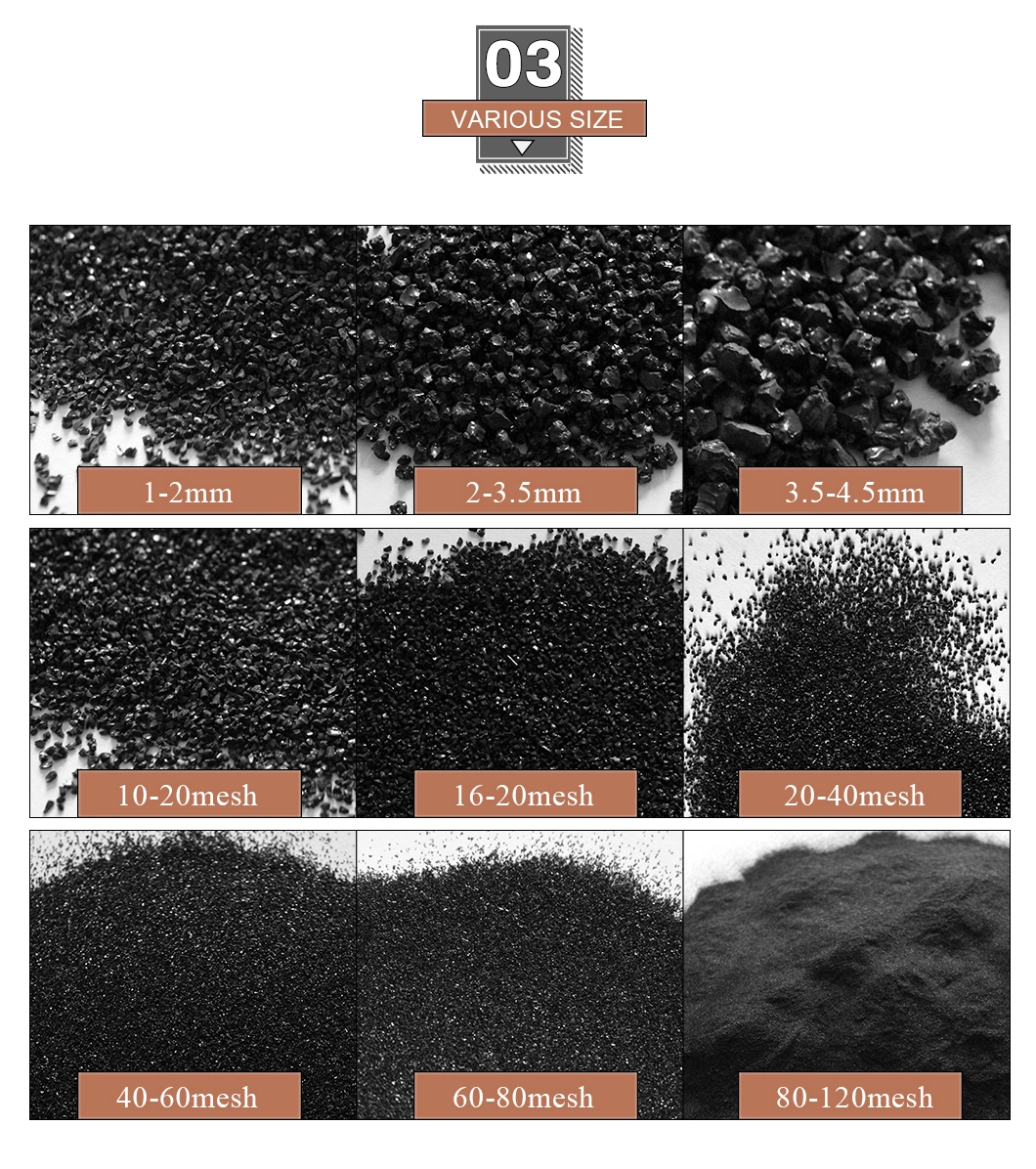 Black Diamond Mineral Sand for Abrasive Sandblasting Surface Cleaning