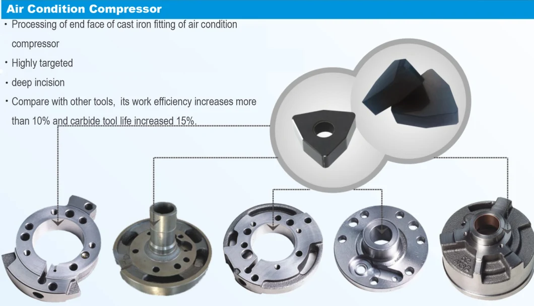 Air - Conditioning Compressor Solid Cubic Boron Nitride Cutting Insert/W0804
