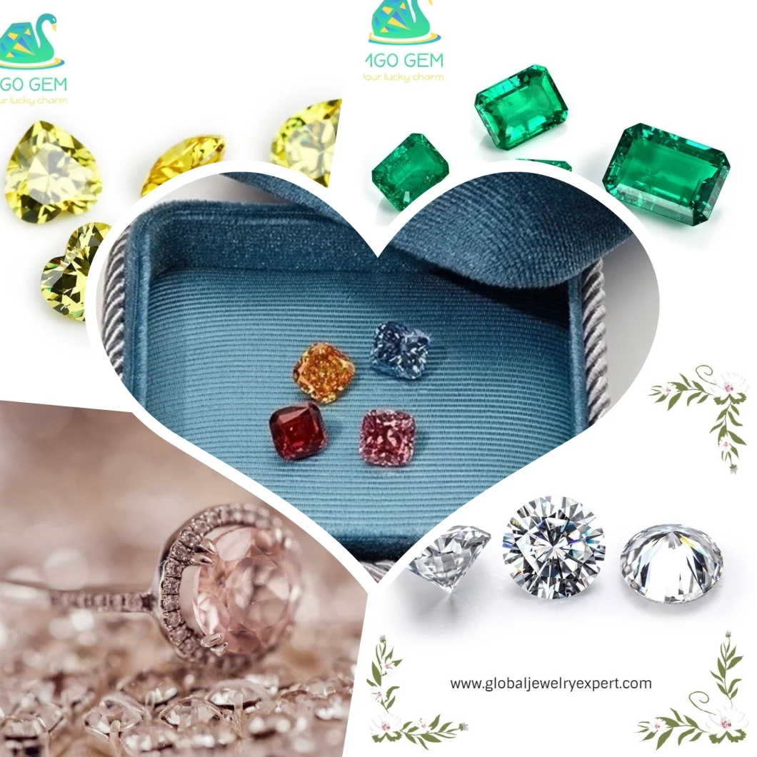 Gemstone Per Carat Price of Loose Diamond Gems Black Color Bead Moissanite Stone