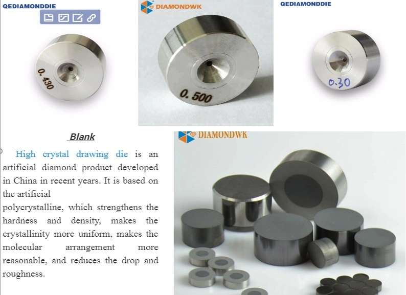 High Efficiently Wire Drawing Polycrystalline Diamond Wire Drawing Die