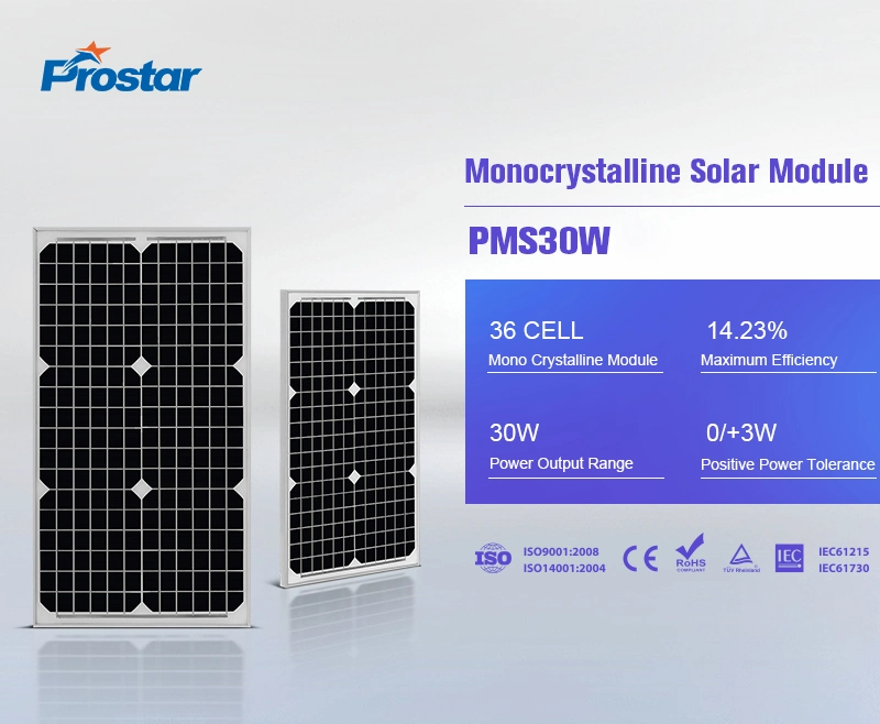 30W Monocrystalline Solar Panel 30wp Promotional Cheapest Monocrystalline Solar Panel