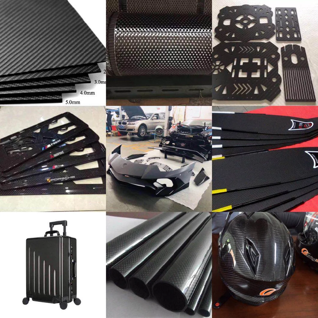 Customized Carbon Fiber Pipe Twill Glossy 128mm ID 130mm Od 163mm Length for Car Vacuum Cleaner