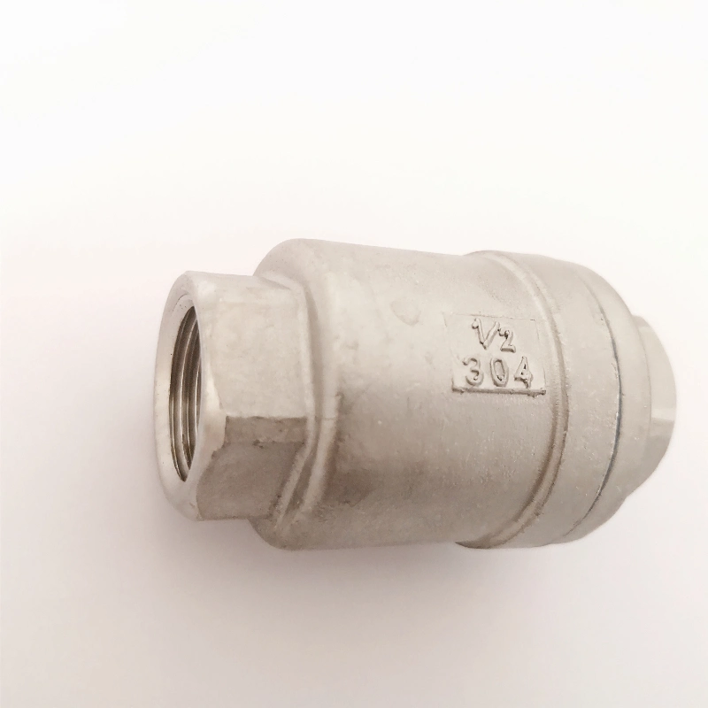 Stainless Steel 2PC Spring Thread Check Valve