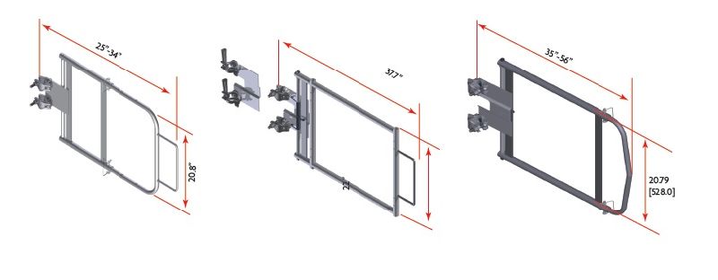 En12811 Certified Expandable Scaffold Gate for Indoor Building