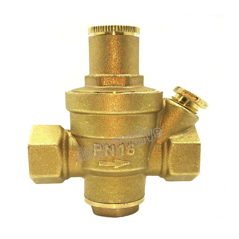 Brass Relief Control Water Pressure Reducing Valve Oil Filled Pressure Gauge