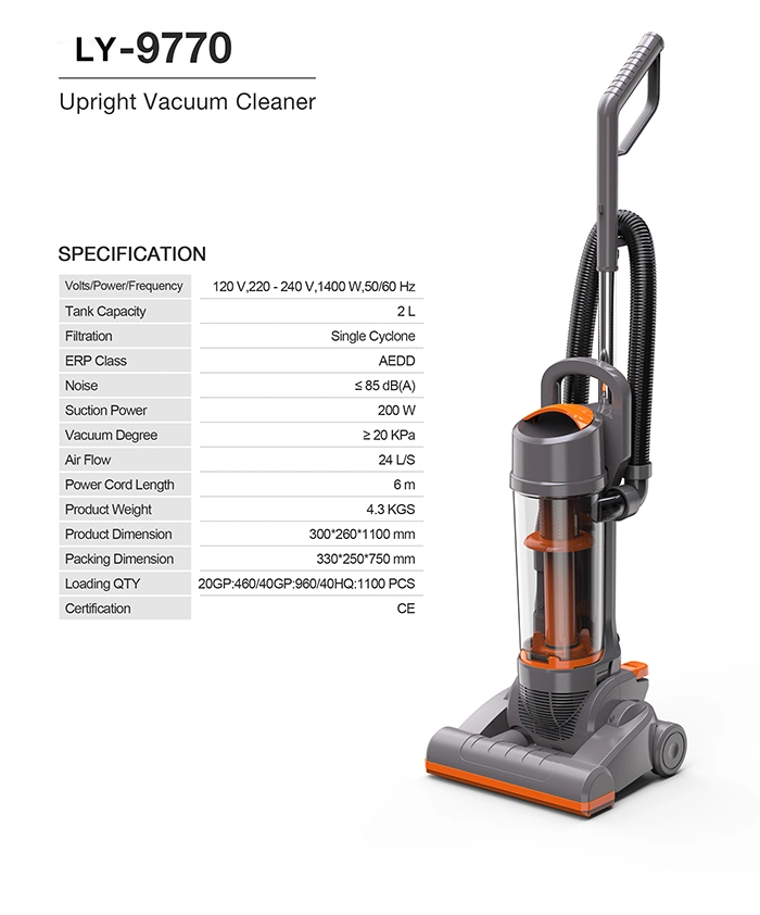 Ultra-Lightweight Compact Bagless Upright Vacuum Cleaner