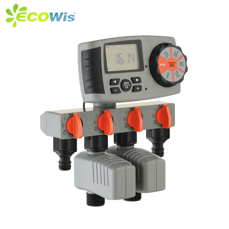 Automatic 4-Zone Agriculture Irrigation System Irrigation LCD Water Control Timer