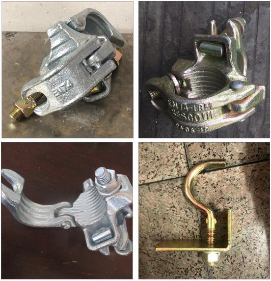 Scaffolding Clamp Drop Forged Fitting Swivel Coupler with Cast Steel Wedge