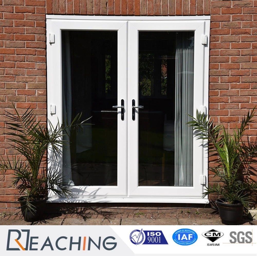Wholesale White Color French Door UPVC Door PVC Plastic Casement Door for Garden