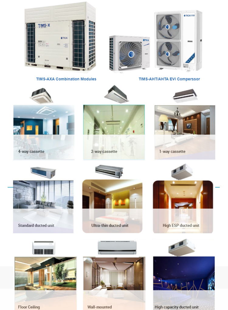 Tica Cooling and Heating Inverter Indoor Units Central System Vrf Air Conditioner