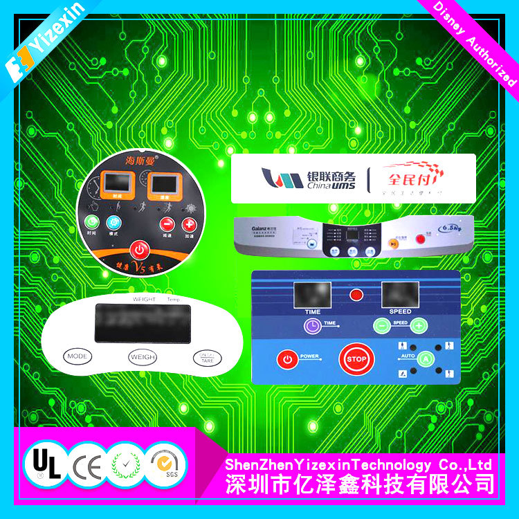 Yizexin Membrane Switch with LED and Colorful Printing (Exported to Itly)