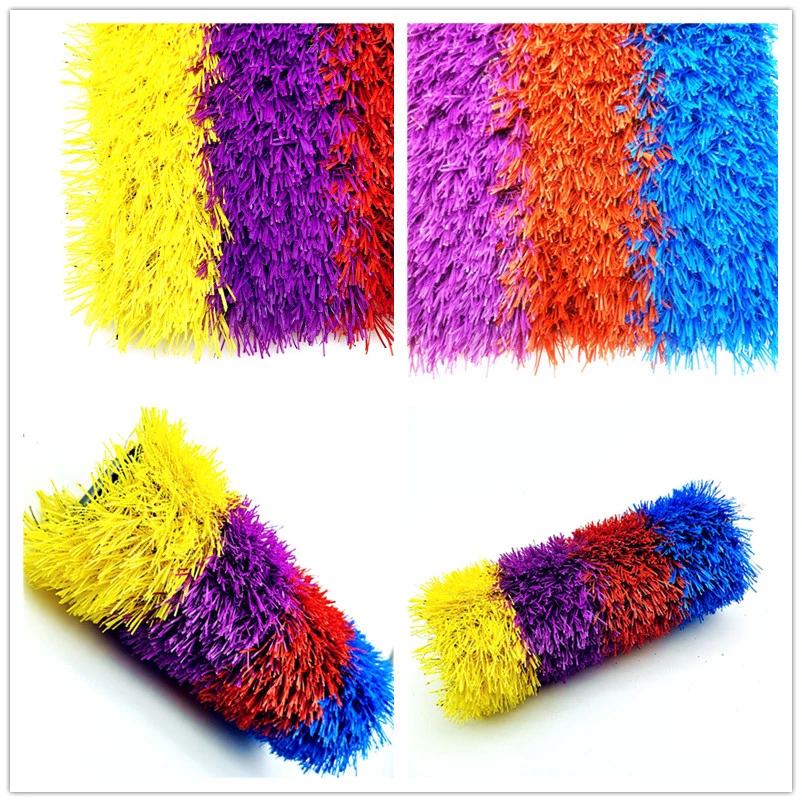 Chinese Suppliers Red Blue Yellow Purple Color Artificial Grass