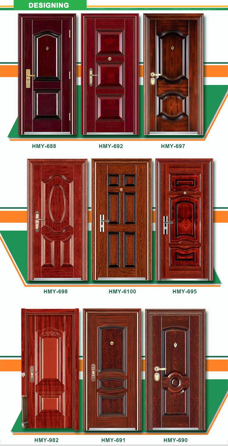 Factory Price China Exterior Black Door Position Steel Security Door Turkey Steel Door