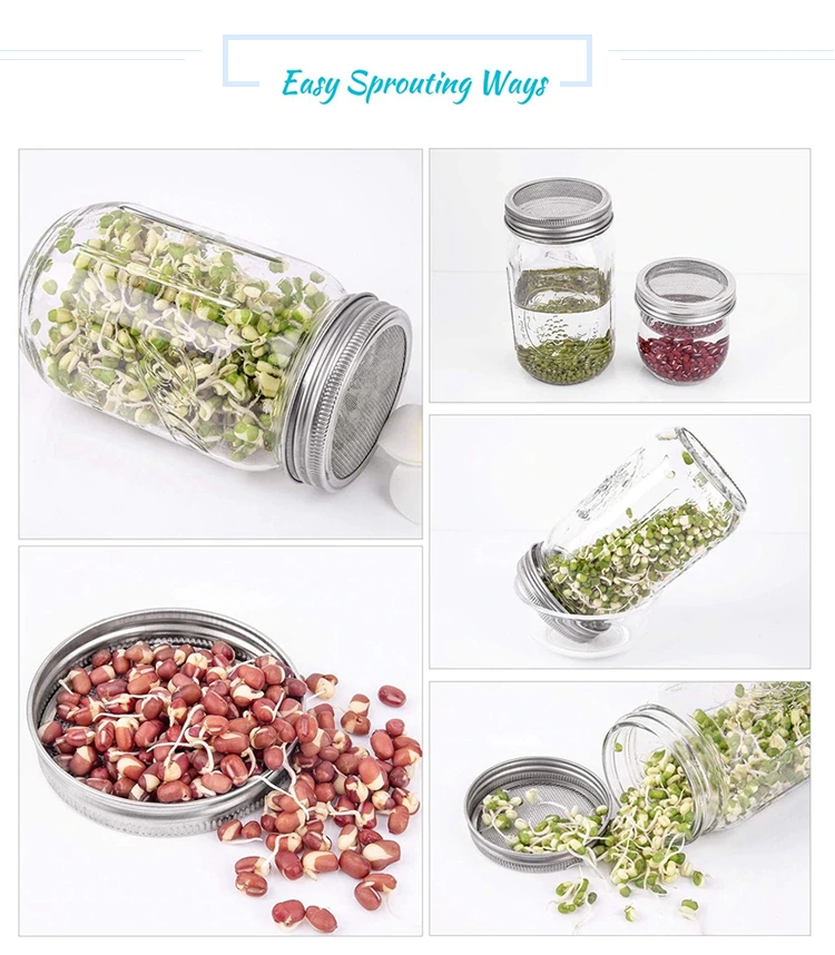 84 mm Sprouting Jar Lid Kit with Sprouting Stands