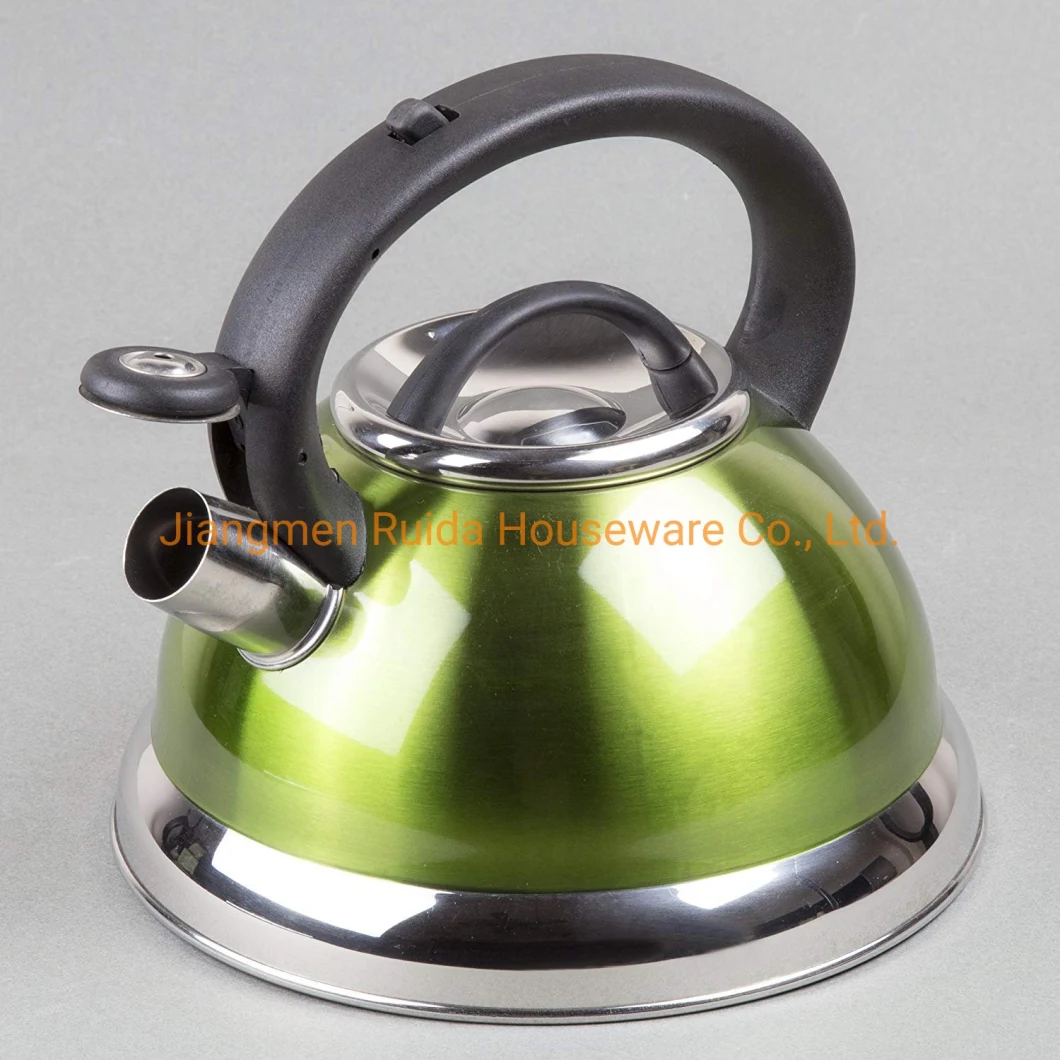 Copper Color Heat Resistant Painting in Big Size Stainless Steel Whistling Kettle Tea Kettle Suitable for All Stove Tops
