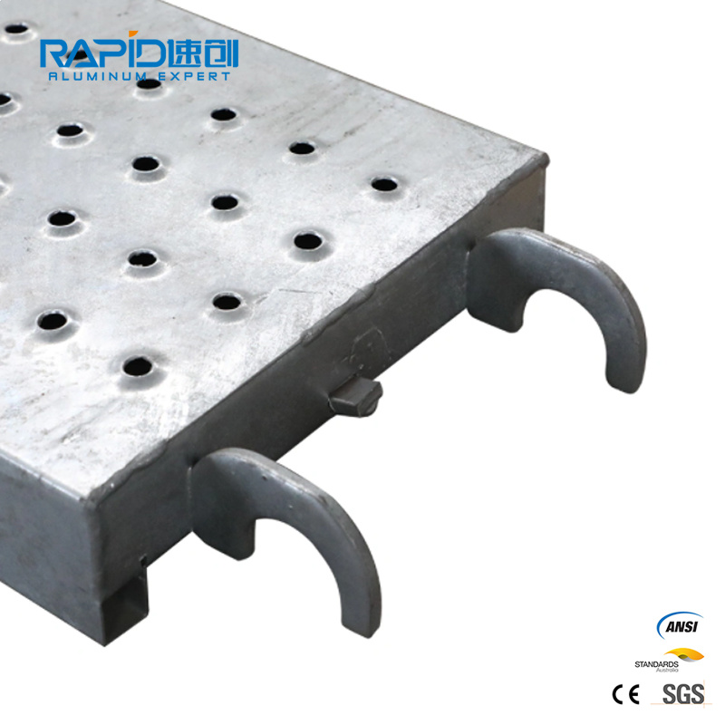 Galvanized Metal Layher Scaffold Deck / Plank for Steel Ringlock Scaffolding