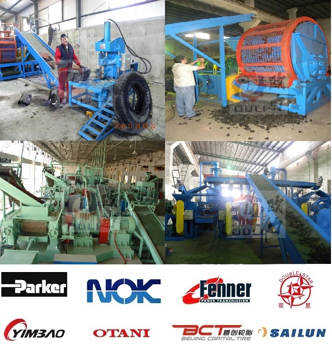 Used Tire Processing Machine, Rubber Tire Crusher Machinery for Sale