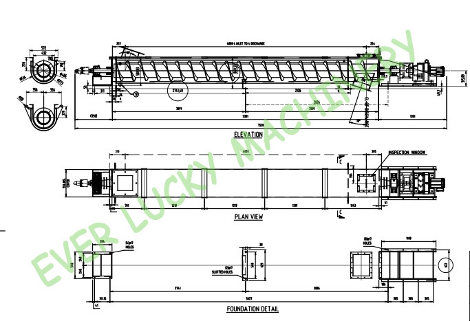 Insulated Steam/Hot Oil Heated Jacket Screw Conveyor with Heating Pipe