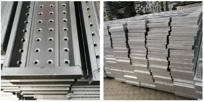 BS1139 Scaffolding Deck Galvanized Steel Walking Board Metal Plank for Scaffold 225*38mm