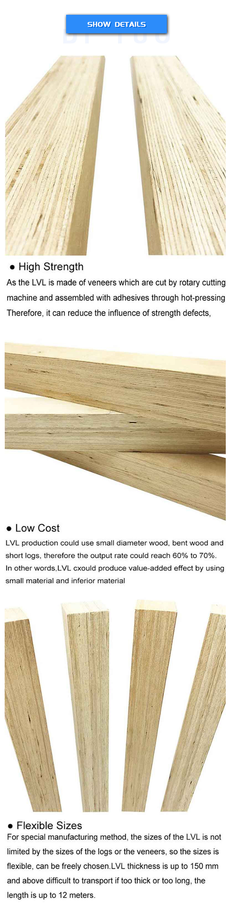 Low Price Packing Furniture Scaffolding Construction LVL