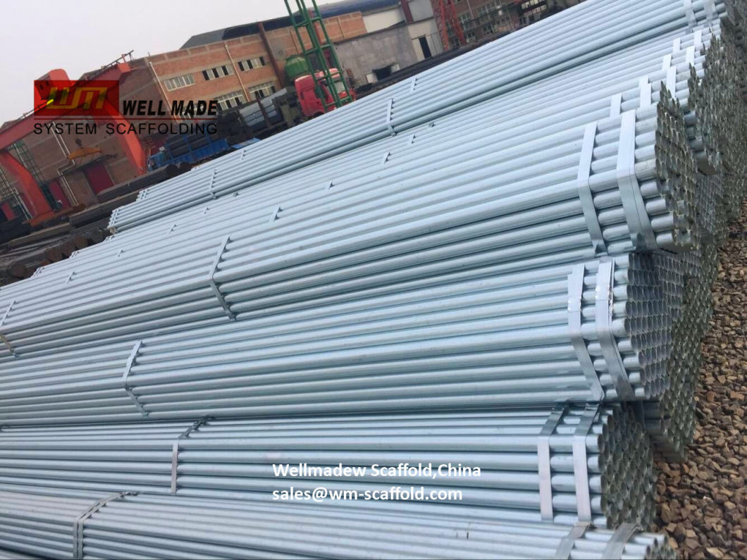Scaffolding Poles Suspended Offshore Oil Gas Rigging Galvanized Steel Pipe