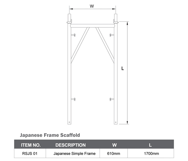 Steel Mason Main H Type Walk Through Shoring Scaffolding Scaffold Ladder Mobile Frame