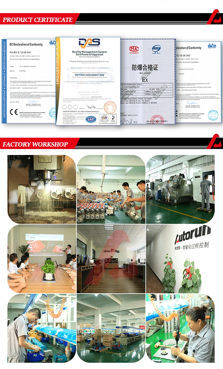 Zhejiang Supplier Autorun Pneumatic Actuated Plastic Ball Valve