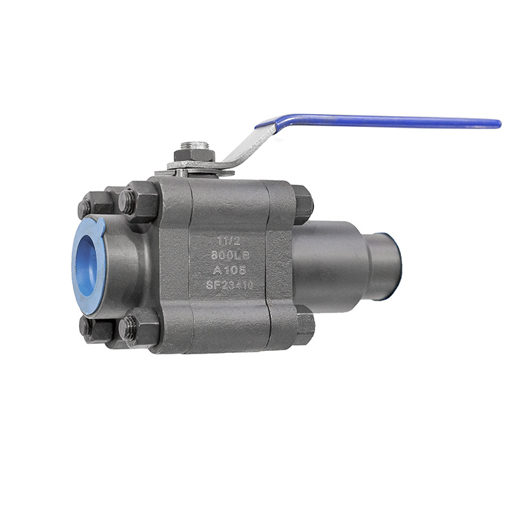 Three-Piece Ball Valve Forging Ball Valve Soft Seal Ball Valve with Nozzle Guide Ball Valve