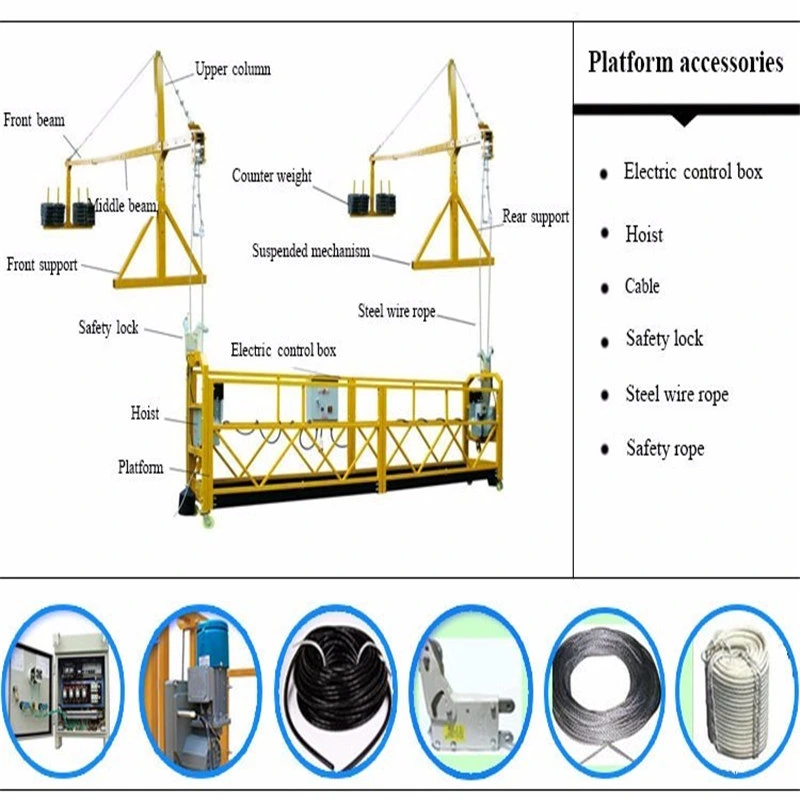 Zlp 800 Suspended Platform Capacity 800 Kg/Cradle/Temporary Gondola /Hanging Platform/Hanging Scaffold
