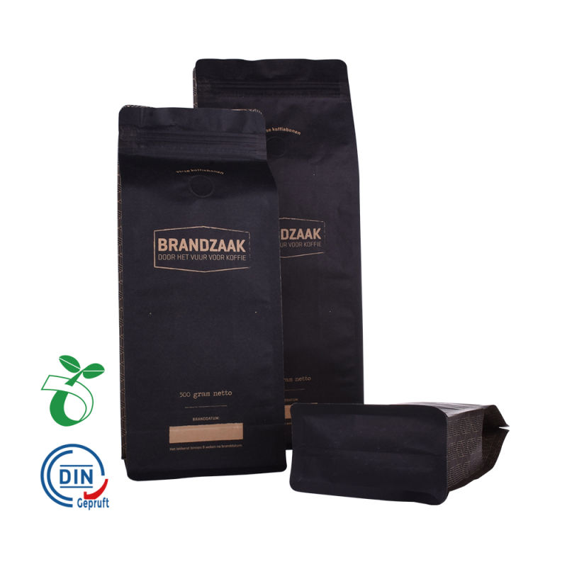 Eco Round Bottom Kraft Paper Coffee Bag with Valve