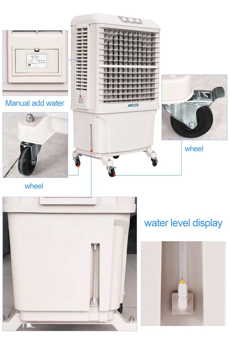 Big Size Office Plastic Mobile Evaporative Air Conditioner Fan/ Air Cooler