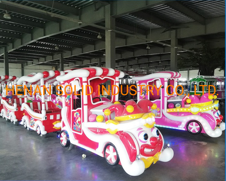 Kids Entertainment Outdoor Amusements Rides Electric Mini Trackless Outdoor Train