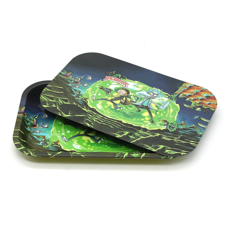 29*19cm Weed Rolling Tray, with Magnetic Lid Raw Rolling Tray, Rick and Morty Rolling Tray